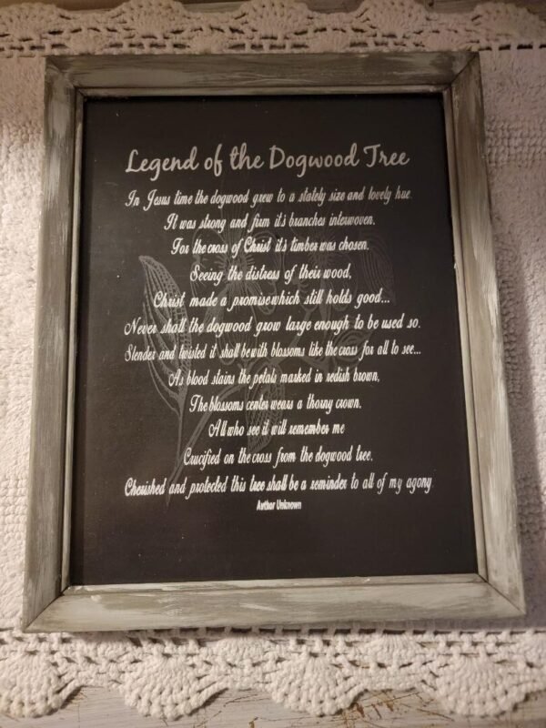 FRAMED LEDGEND OF THE DOGWOOD