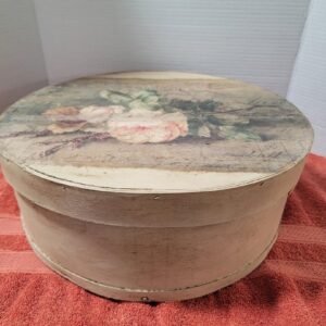 OLD WOODEN CHESE BOX