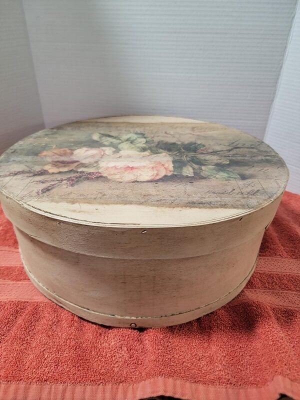 OLD WOODEN CHESE BOX