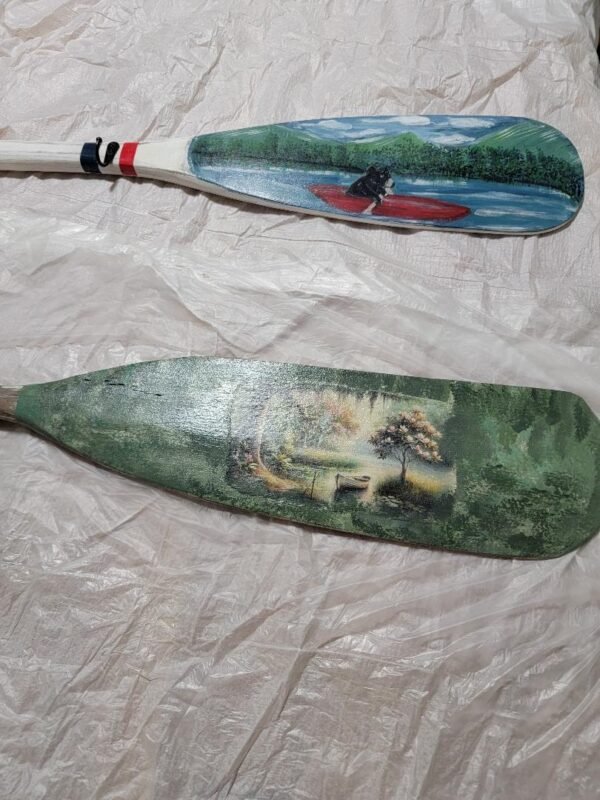 VINTAGE BOAT PADDLE WITH HOOKS