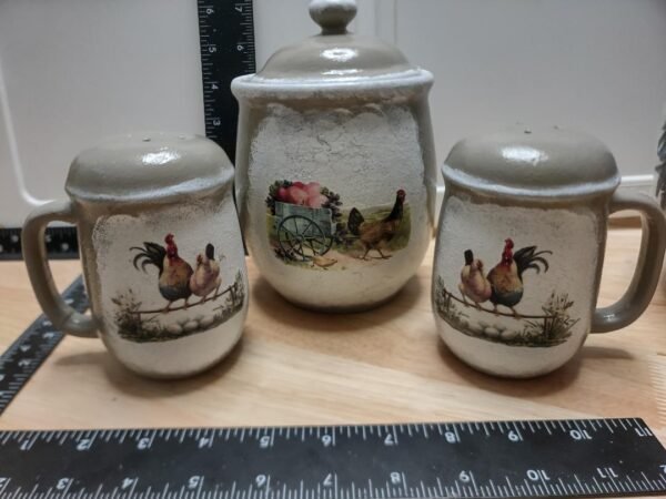 CANISTER SET WITH SALT AND PEPPER SHAKERS - Image 3