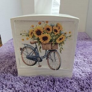 WOOD TISSUE BOX COVER