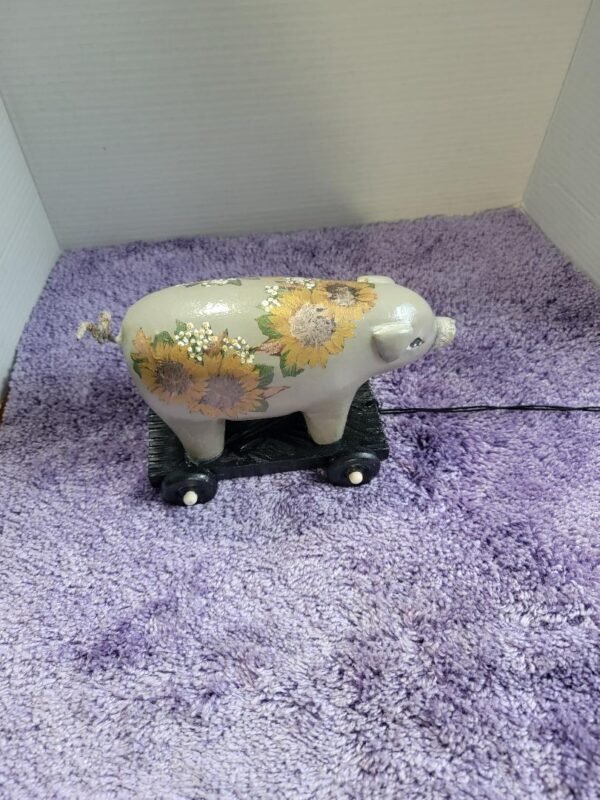 PAINTED WOOD PIG - Image 3