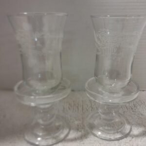 GLASS FLORAL/CANDLE HOLDER SET